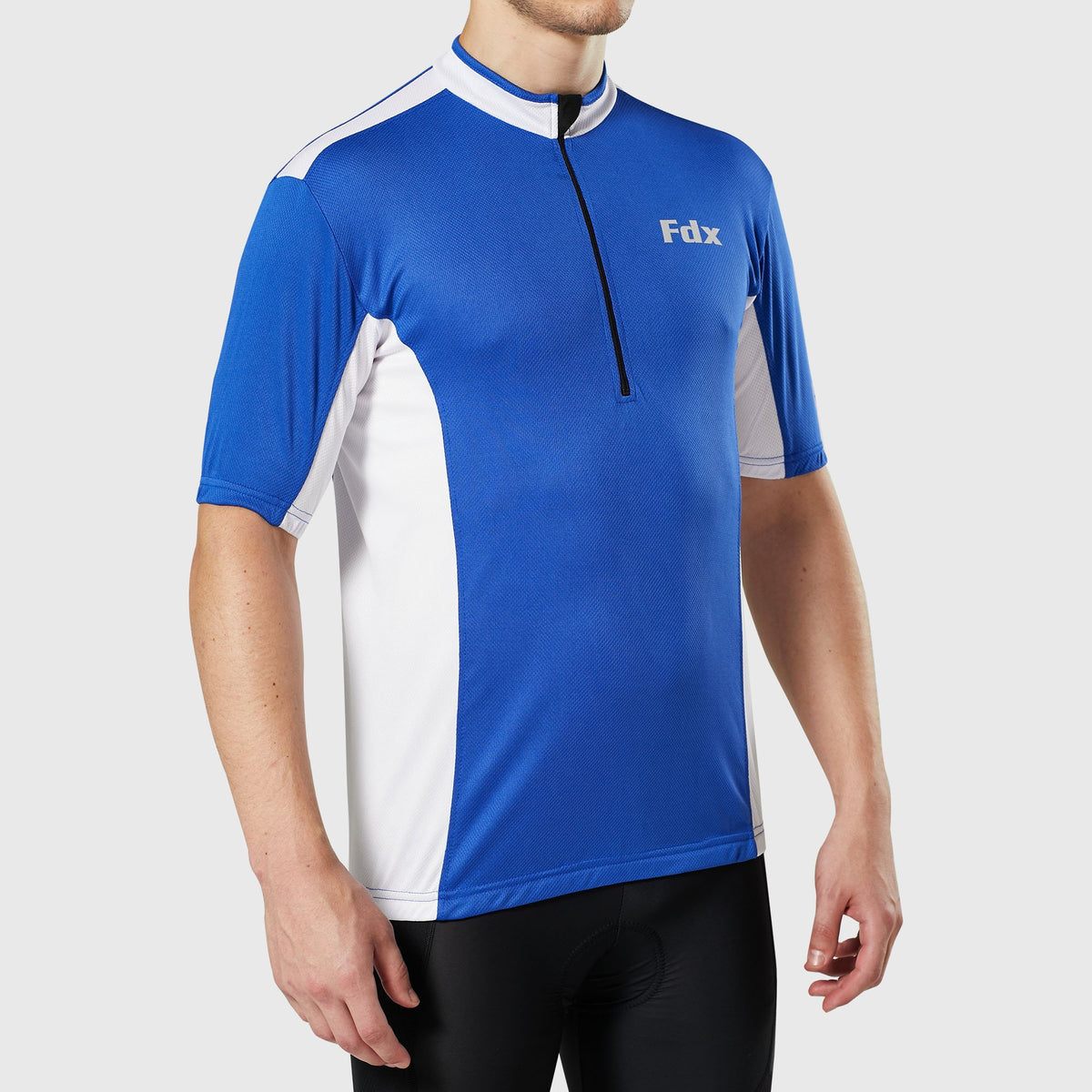 Fdx Vertex Blue Men's Short Sleeve Summer Cycling Jersey
