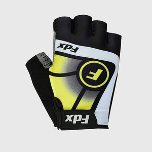 FDX Yellow short finger summer cycling Unisex gloves, shockproof women padded gloves, breathable quick dry anti-slip mitts mountain bike accessories - Signature
