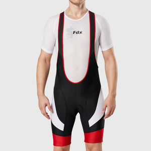 FDX Black & Red Men's Best Gel Padded Summer Cycling Shorts Outdoor Lightweight, Breathable Bike Short Length Bib - Windsor