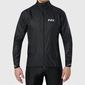 Fdx Winter's Thermal Reflective Hi-Viz Reflectors Cycling Jacket Black Warm Casual Softshell Clothing Lightweight, Shaver proof, Packable ,Windproof, Waterproof & Pockets