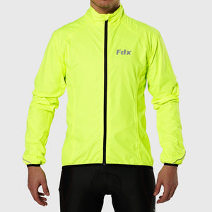 Fdx Winter's Thermal Reflective Hi-Viz Reflectors Cycling Jacket Yellow Warm Casual Softshell Clothing Lightweight, Shaver proof, Packable ,Windproof, Waterproof & Pockets