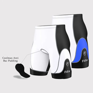 Fdx Windrift White Men's Anti-Bac Summer Cycling Shorts