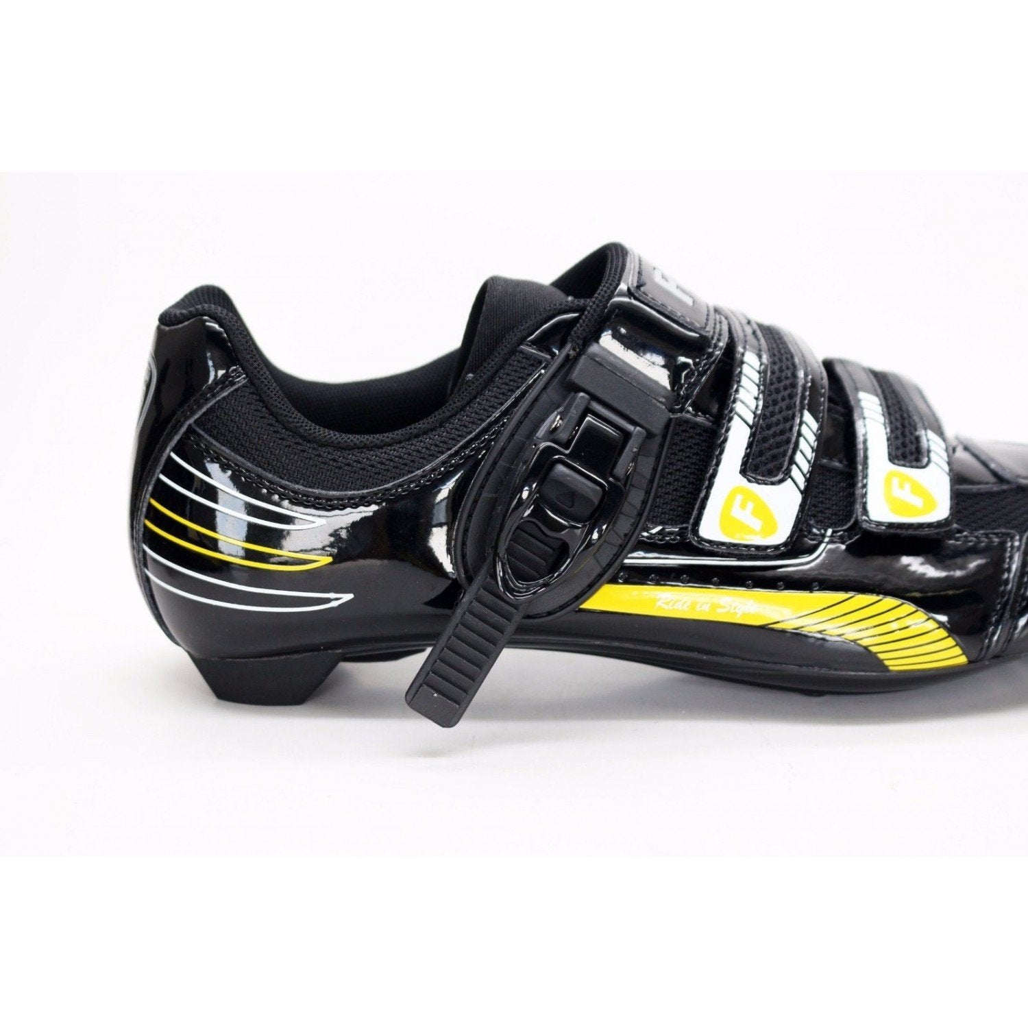 Yellow road bike on sale shoes