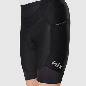 FDX Black Cycling Shorts Men's 3D Gel Padded comfortable road bike shorts - Breathable Quick Dry biking shorts, ultra-lightweight shorts with pockets