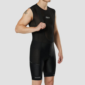 Fdx Men's Storage Pockets Anti Sweat Gel Padded Cycling Bib Shorts Black For Summer Roubaix Thermal Fleece Reflective Warm Leggings - All Day Bike Shorts