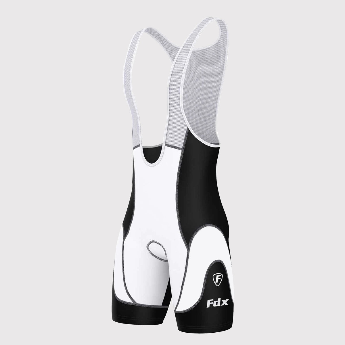 Fdx Men's White & Black Gel Padded Cycling Bib Shorts For Summer Best Outdoor Road Bike Short Length Bib - Windrift