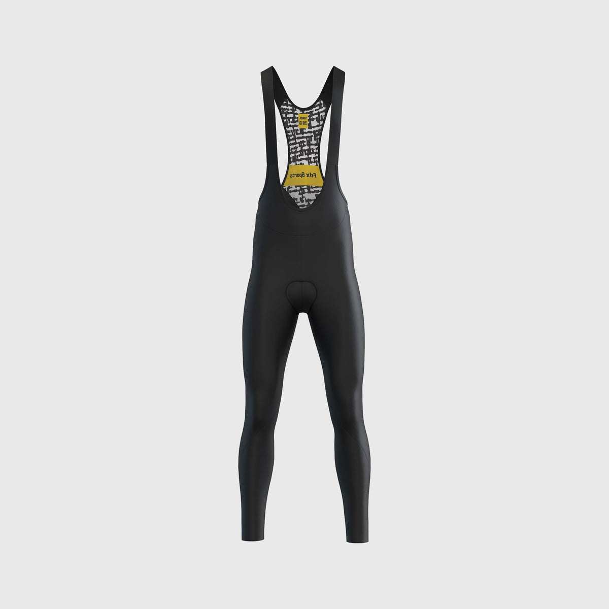 Fdx Mens Black Gel Padded Cycling Bib Tights For Winter Roubaix Thermal Fleece Reflective Warm Leggings - Limited Edition Bike Pants