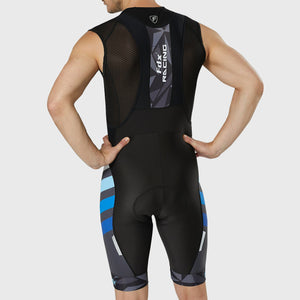 FDX Men’s Blue & Black Cycling Bib Shorts Gel Padded comfortable Cycling bibs - Breathable Quick Dry bibs, lightweight moisture wicking comfortable shorts UK