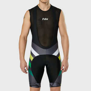 FDX Yellow Men’s Cycling Bib Shorts 3D Gel Padded Breathable Quick Dry bibs, comfortable biking bibs ultra-light stretchable shorts -Equin