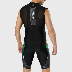 FDX Men’s Yellow Bib Shorts for cycling 3D Gel Padded ultra-light stretchable shorts - Breathable Quick Dry bibs, comfortable biking bibs Leg Gripper 