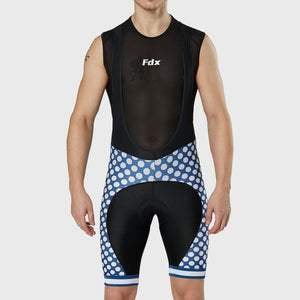 Fdx Mens Pockets White Short Sleeve Cycling Jersey & Gel Padded Bib Shorts Best Summer Road Bike Wear Light Weight, Hi-viz Reflectors & Pockets - Equin