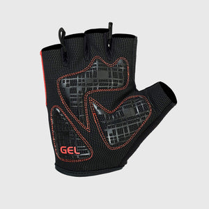 FDX Red short finger summer cycling Unisex gloves, shockproof women padded gloves, breathable quick dry anti-slip mitts mountain bike accessories