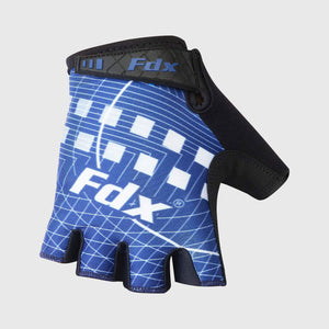 FDX Black & Blue short finger summer cycling Unisex 3D Gel Padded gloves, shockproof women padded gloves, breathable quick dry anti-slip mitts mountain bike accessories