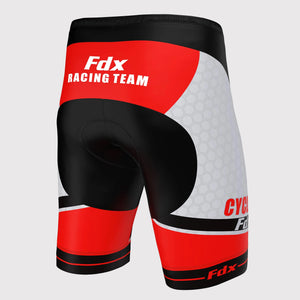 FDX Men’s Red & Black Cycling Shorts 3D Gel Padded comfortable road bike shorts - Breathable Quick Dry biking shorts, ultra-lightweight shorts with pockets 