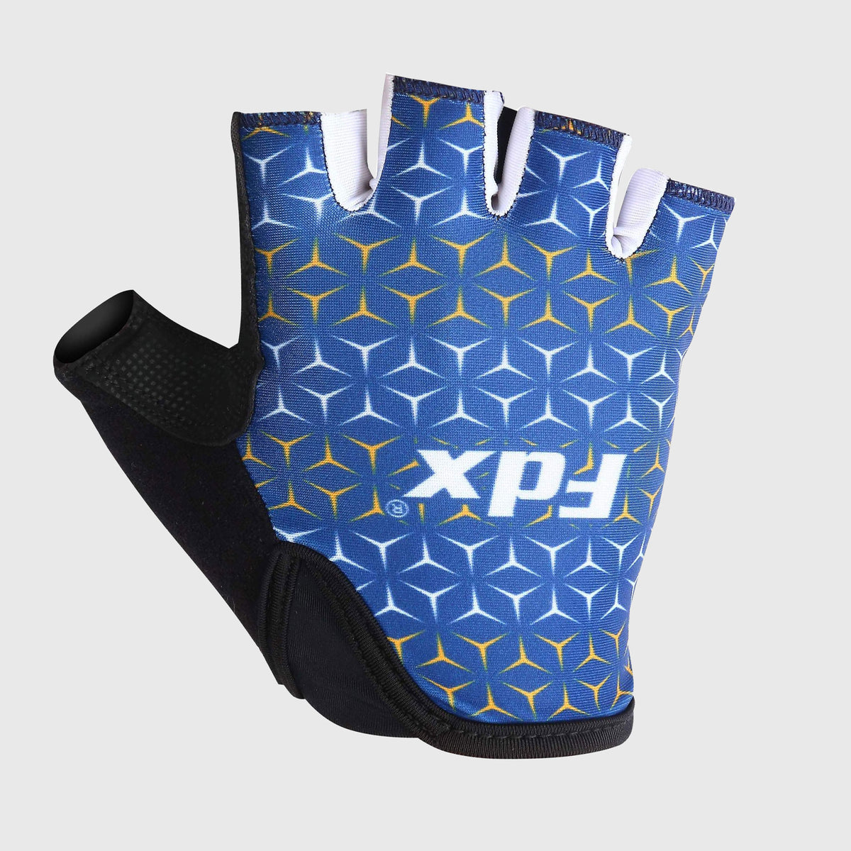 FDX Men’s & Women's Navy Blue short finger summer cycling gloves, breathable quick dry padded anti-slip gloves, lightweight moisture wicking shockproof women mitts