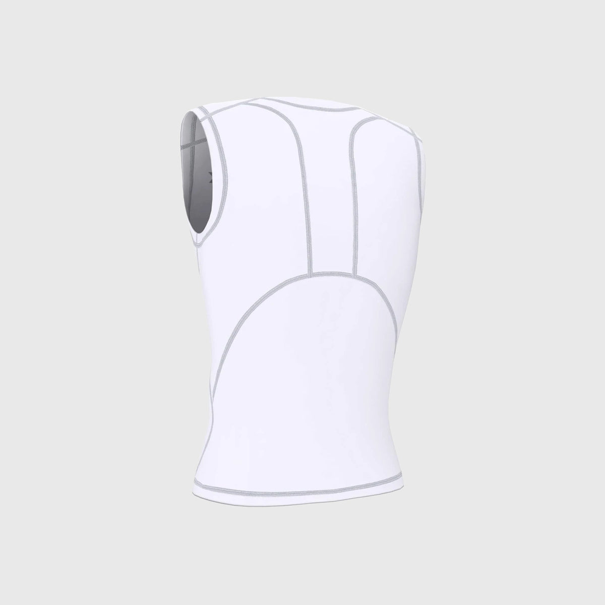 Fdx Men's Quick Dry Sleeveless Compression Top White Running Gym Workout Wear Rash Guard Stretchable Breathable Base layer Shirt - Aeroform