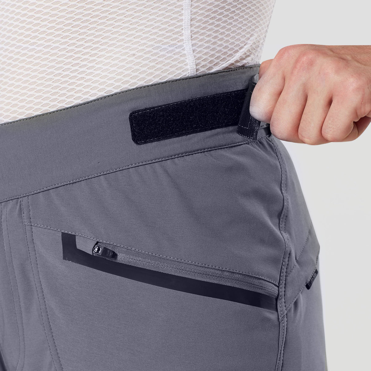 Fdx Men's Grey Cycling MTB Shorts for Summer Best Road Adjustable waistband & Mountain Bike Baggy Shorts for off Road - Nomad