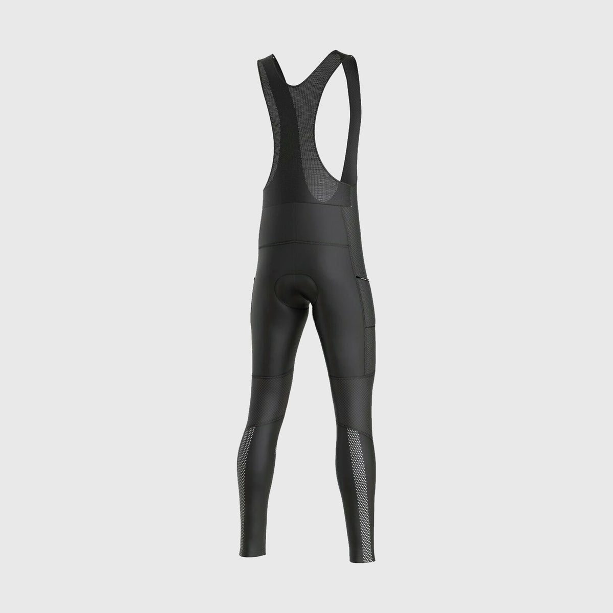 Fdx All Day Black Men's Thermal Winter Cycling Cargo Bib Tights