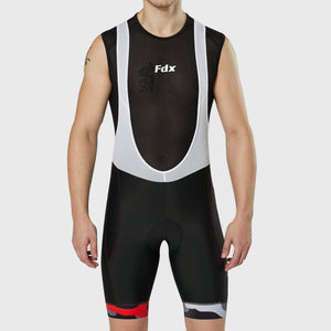 Fdx Mens Black & Grey Gel Padded Cycling Bib Shorts For Summer Best Outdoor Road Bike Short Length Bib - Camouflage