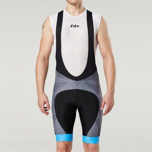 FDX best gel padded Men's cycling bib short Black & Blue Breathable & Quick Dry Best for summer Outdoor Ride AU