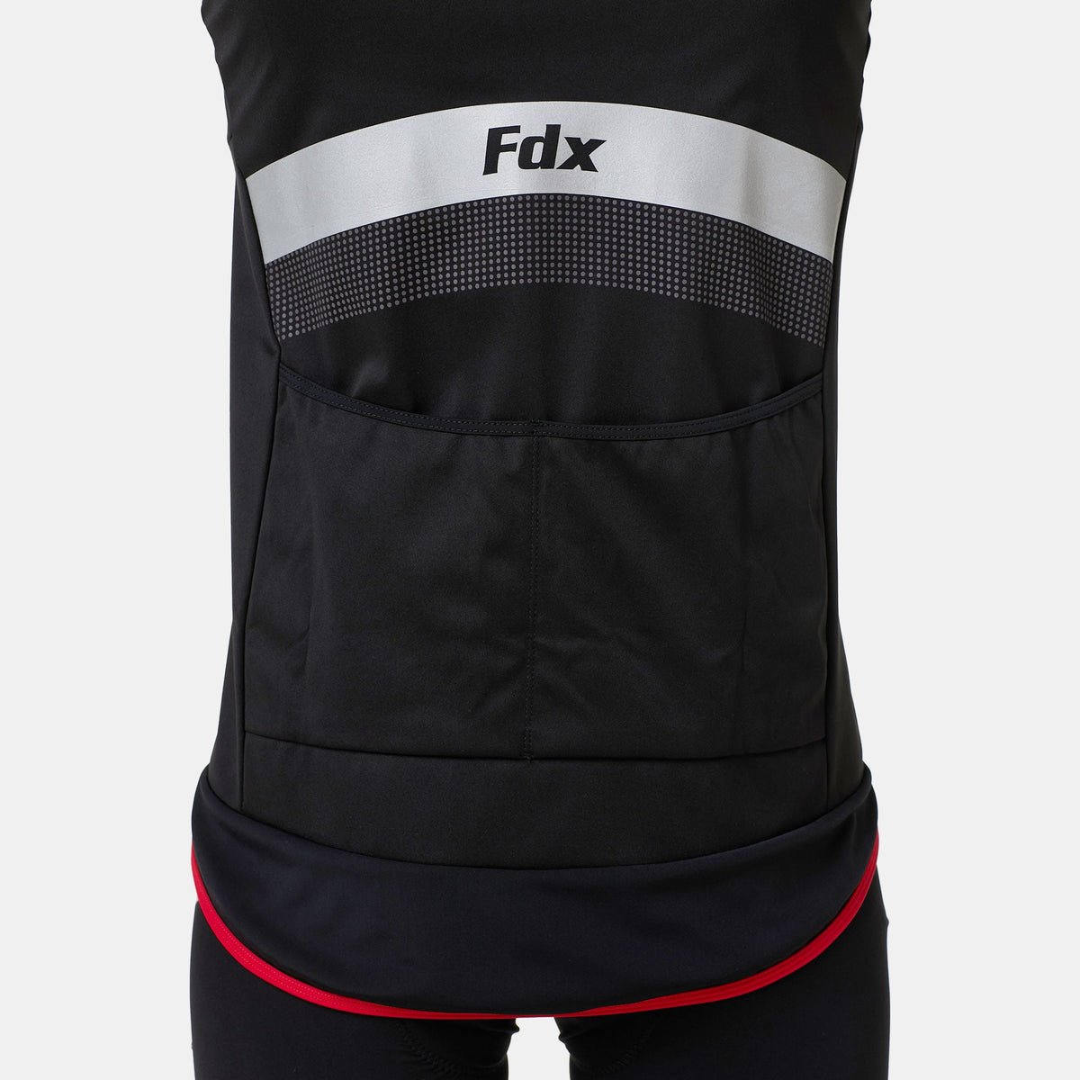 Fdx Waterproof Hi-Viz Reflective Cycling Jacket for Men's Black & Red Winter Thermal Casual Softshell Clothing Lightweight, Windproof, Waterproof & Pockets - Arch