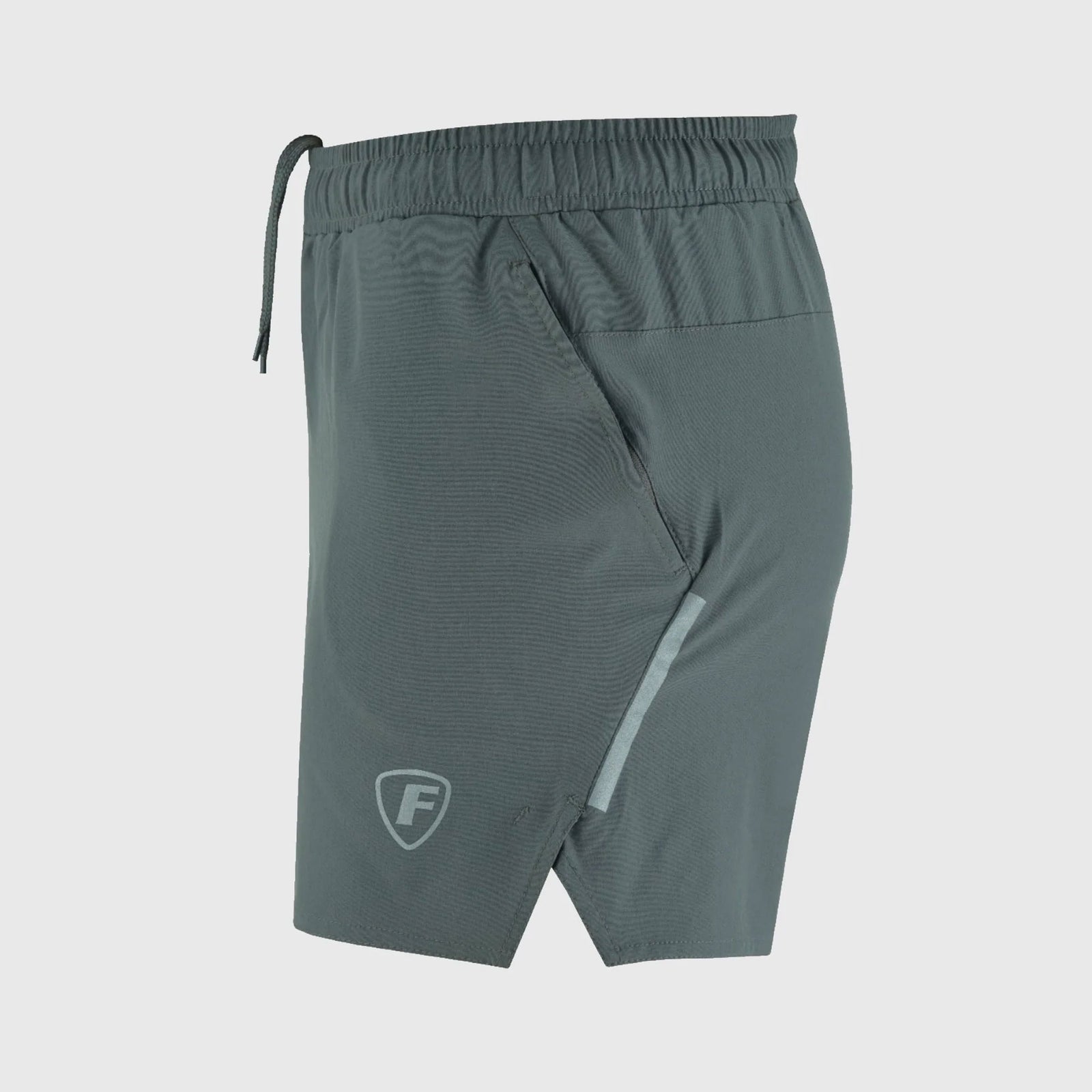 FDX Men's Grey Breathable Running Shorts Waist Belt Anti Odor Moisture Wicking & Perfect for Trekking, Tennis, squash & Gym Sports & Outdoor