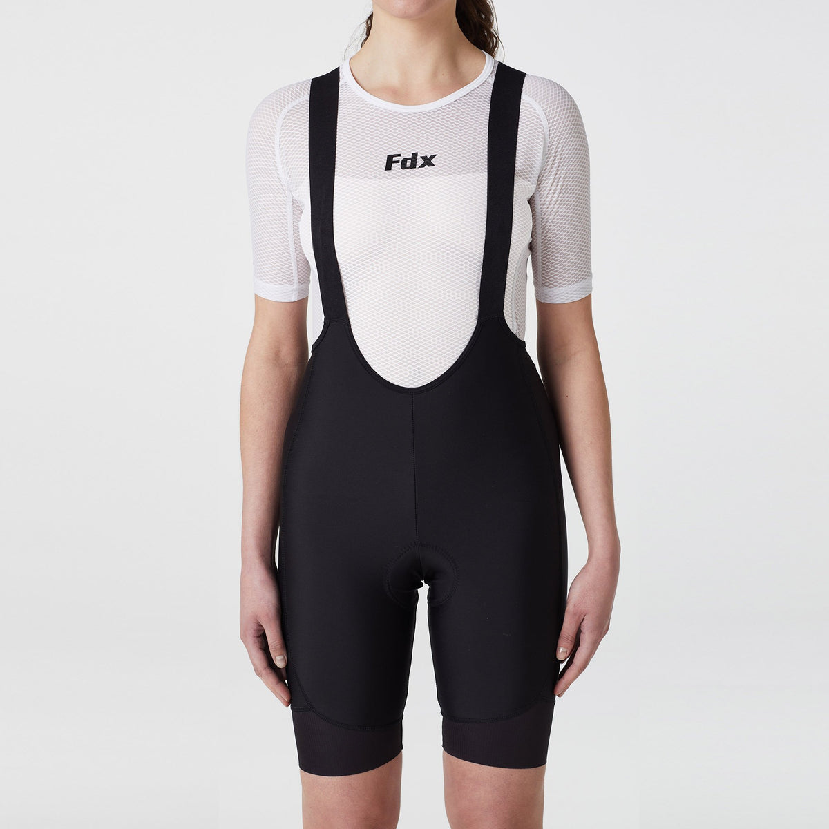 Fdx Women's Black Gel Padded Cycling Bib Shorts For Summer Best Breathable Outdoor Road Bike Short Length Bib - Duo