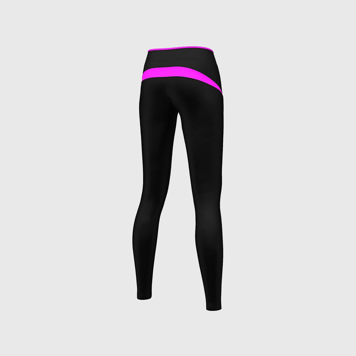 FDX Black & Pink Compression Women's Tight Leggings Elastic Waistband Breathable Stretchable Training Gym Workout Jogging Athletic & Running Pant 