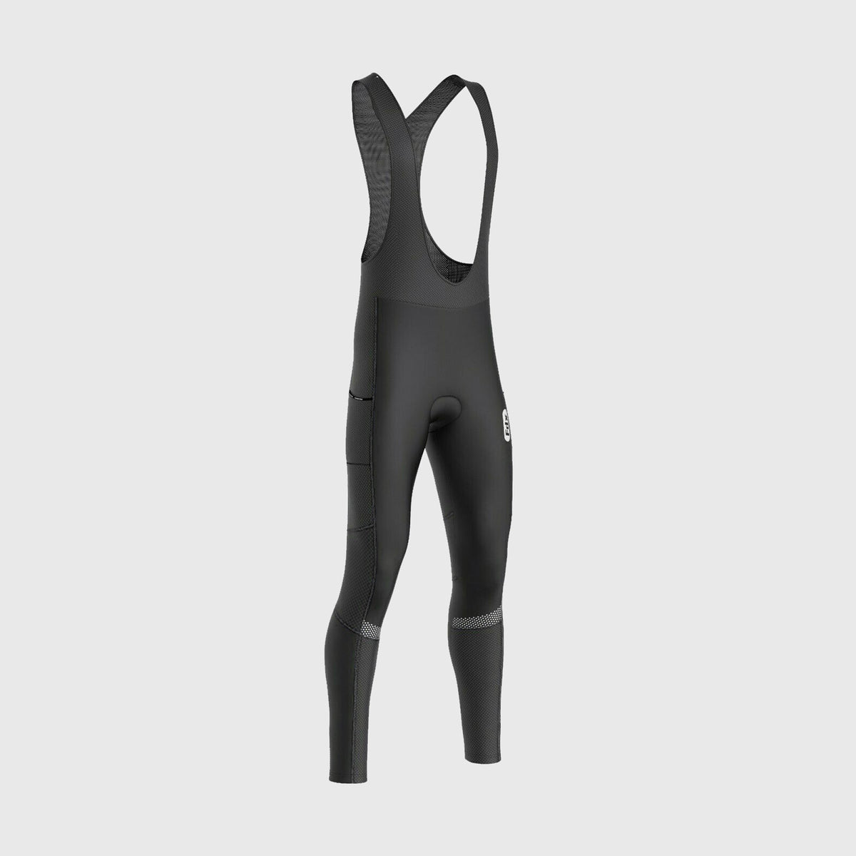 Fdx All Day Black Men's Thermal Winter Cycling Cargo Bib Tights