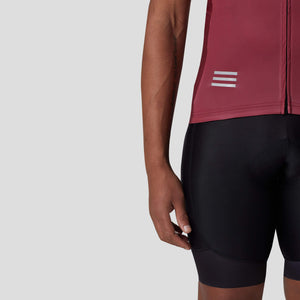 Fdx Best Mens Pink & Maroon Summer Half Sleeve Cycling Jersey Breathable,Side Mesh Panel, Bib Short Reflectors & Elastic Cycling Apparel Australia