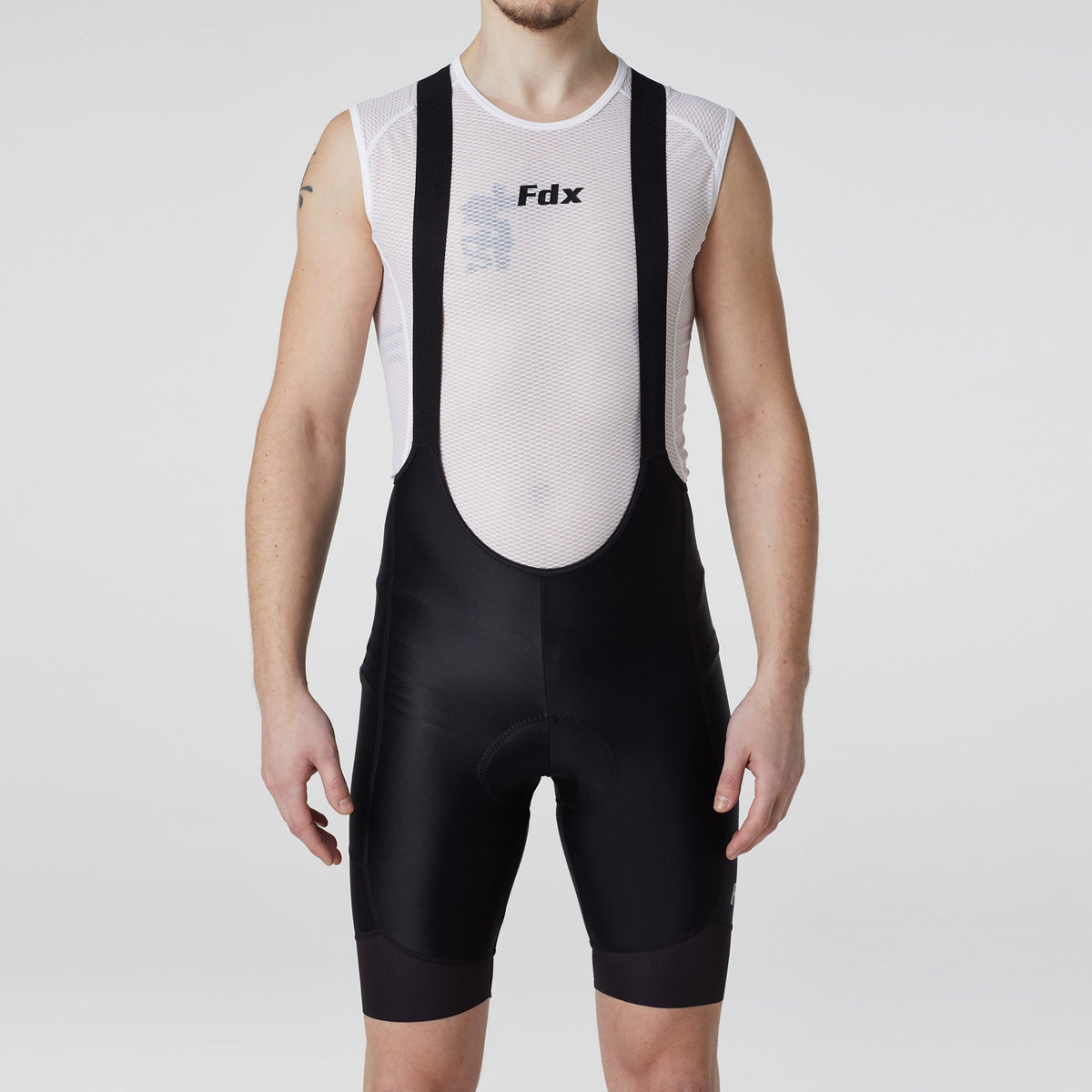 Fdx Men's Gel Padded Black Cycling Bib Shorts For Summer Best Outdoor Road Bike Short Length Bib - Duo