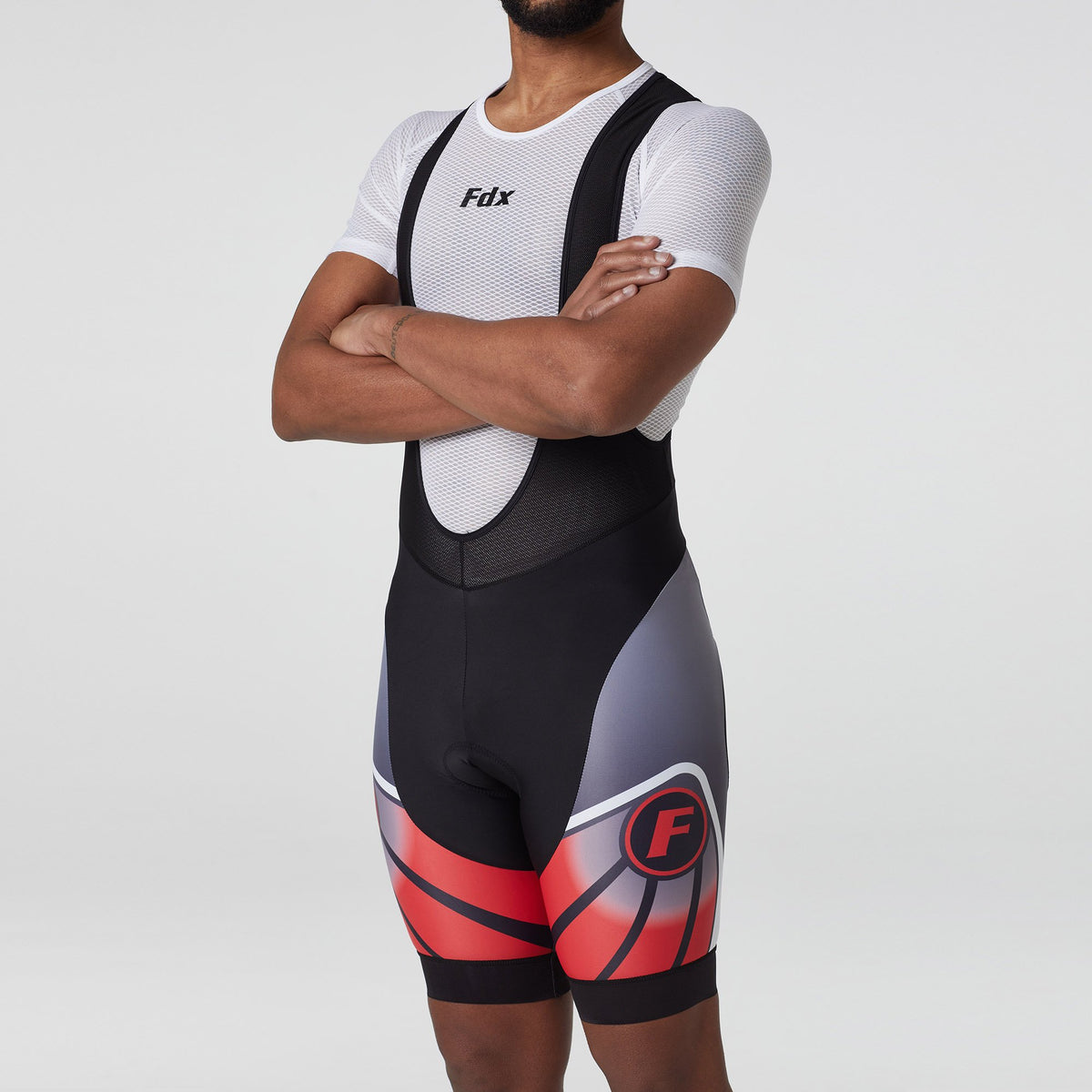 FDX Men’s Red & Black Cycling Bib Shorts 3D Padded comfortable Cycling bibs - Breathable Quick Dry Shorts, ultra-lightweight stretchable shorts for riding