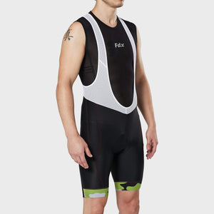 FDX Best Men’s Black & Green Cycling Bib Shorts 3D Gel Padded Breathable Quick Dry bibs, comfortable biking bibs ultra-light stretchable Mesh Panel shorts with pockets