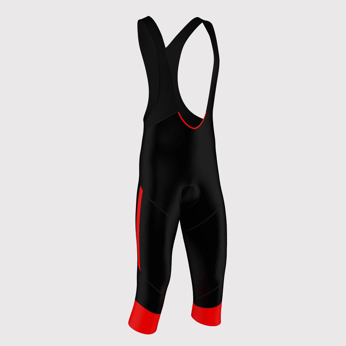 Fdx Gallop Red Men's Summer Cycling Gel Padded 3/4 Bib Tights