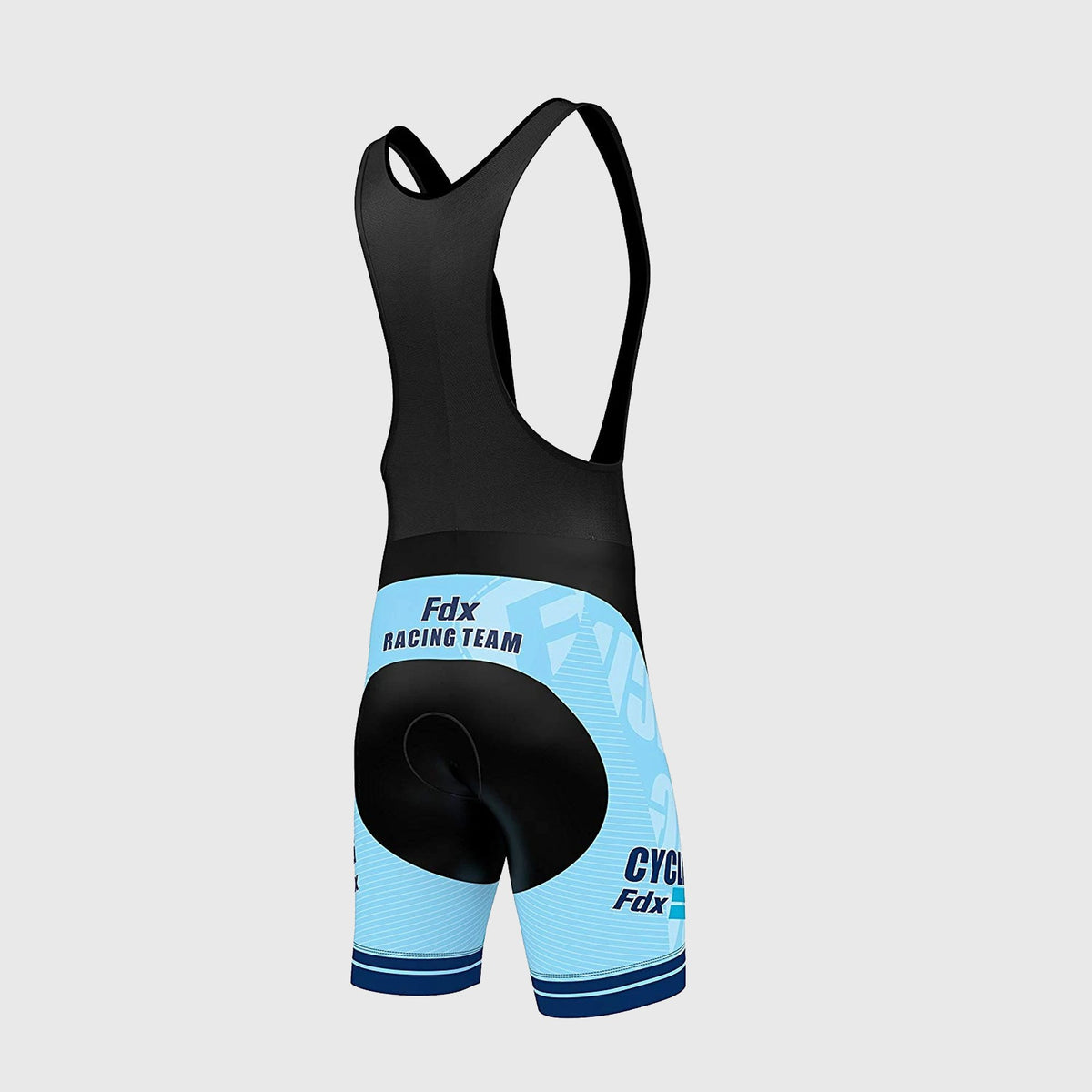Fdx Black & Sky Blue Men's Gel Padded Cycling Bib Shorts For Summer Best Outdoor Road Bike Short Length Bib - Core UK
