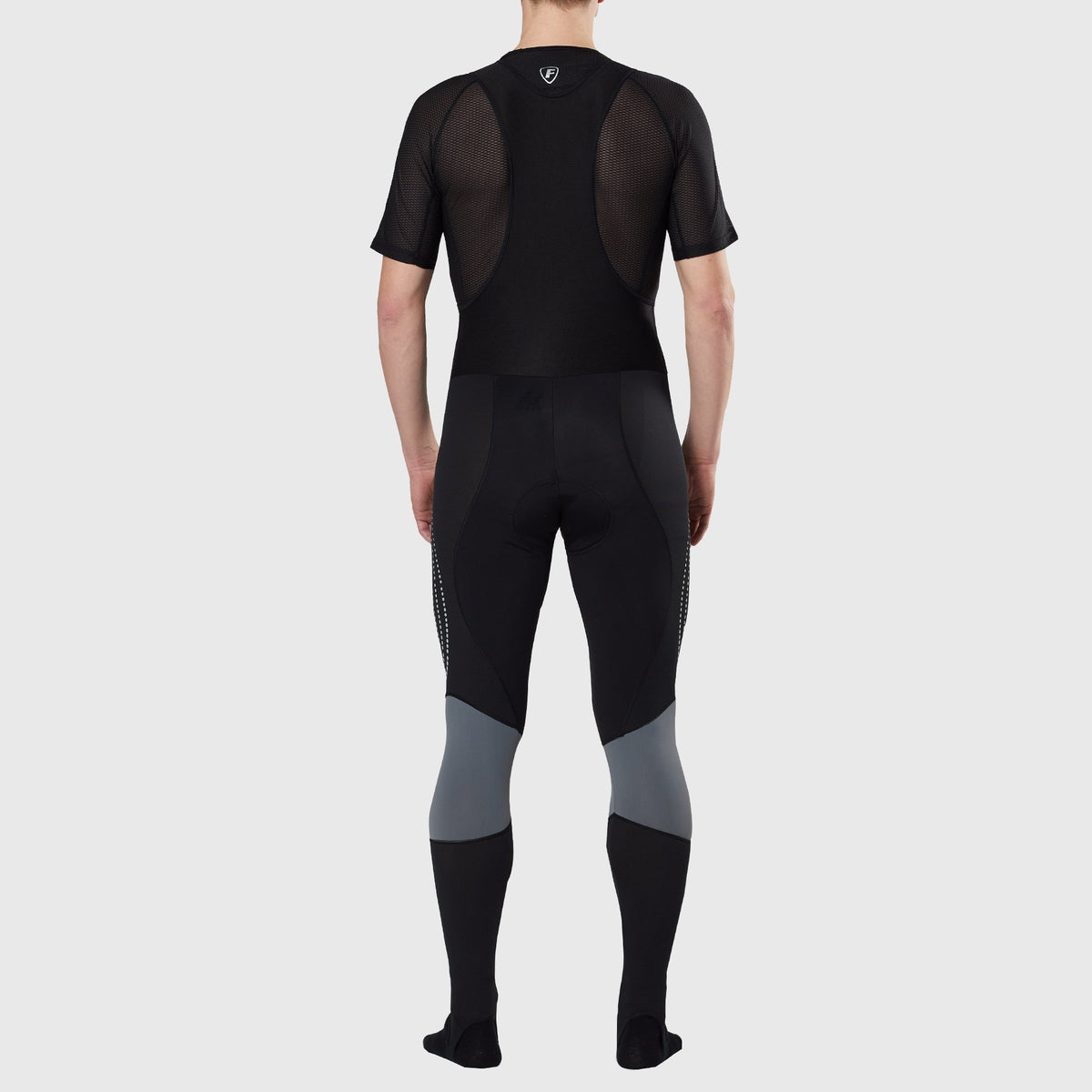 Fdx Thermodream Grey Men's Gel Padded Winter Cycling Bib Tights