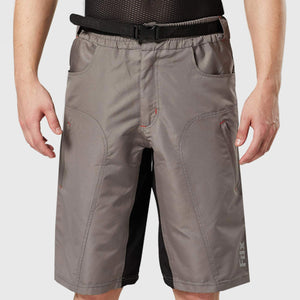 Fdx Men's Grey MTB Shorts Lightweight Padded Breathable Fabric Hi viz Reflectors Pockets Summer Mountain Bike Shorts Cycling Gear AU