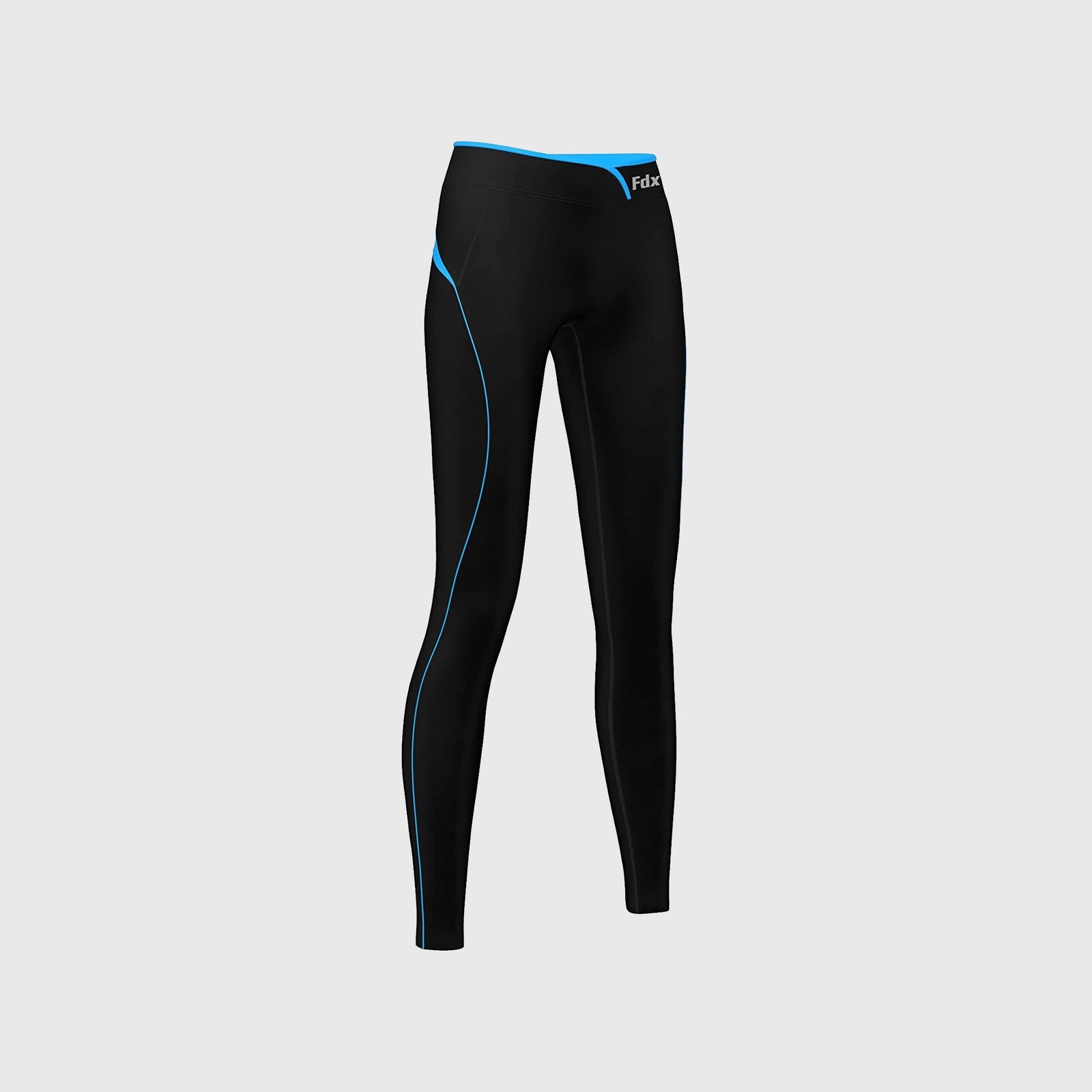 Fdx All Day Women's Padded Winter Bib Tights Blue, Black & Pink