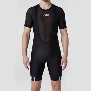 Fdx Men's Lightweight Gel Padded Cycling Bib Shorts Black & Blue For Summer Roubaix Thermal Fleece Reflective Warm Leggings - Velos Bike Shorts