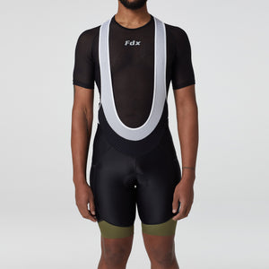 FDX Best Men’s Green & Black Cycling Bib Shorts 3D Gel Padded comfortable biking bibs - Breathable Quick Dry bibs, lightweight moisture wicking comfortable shorts