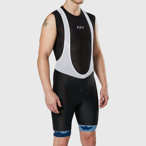 FDX Men’s Black & Blue Cycling Bib Shorts 3D Gel Padded comfortable biking bibs - Breathable Mush Panel Quick Dry bibs, lightweight moisture wicking comfortable shorts