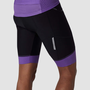 Fdx Best Women's Black Gel Padded Bib Shorts Summer Road Bike Wear Light Weight, Hi viz Reflectors & Pockets Sport & Outdoor- Essential