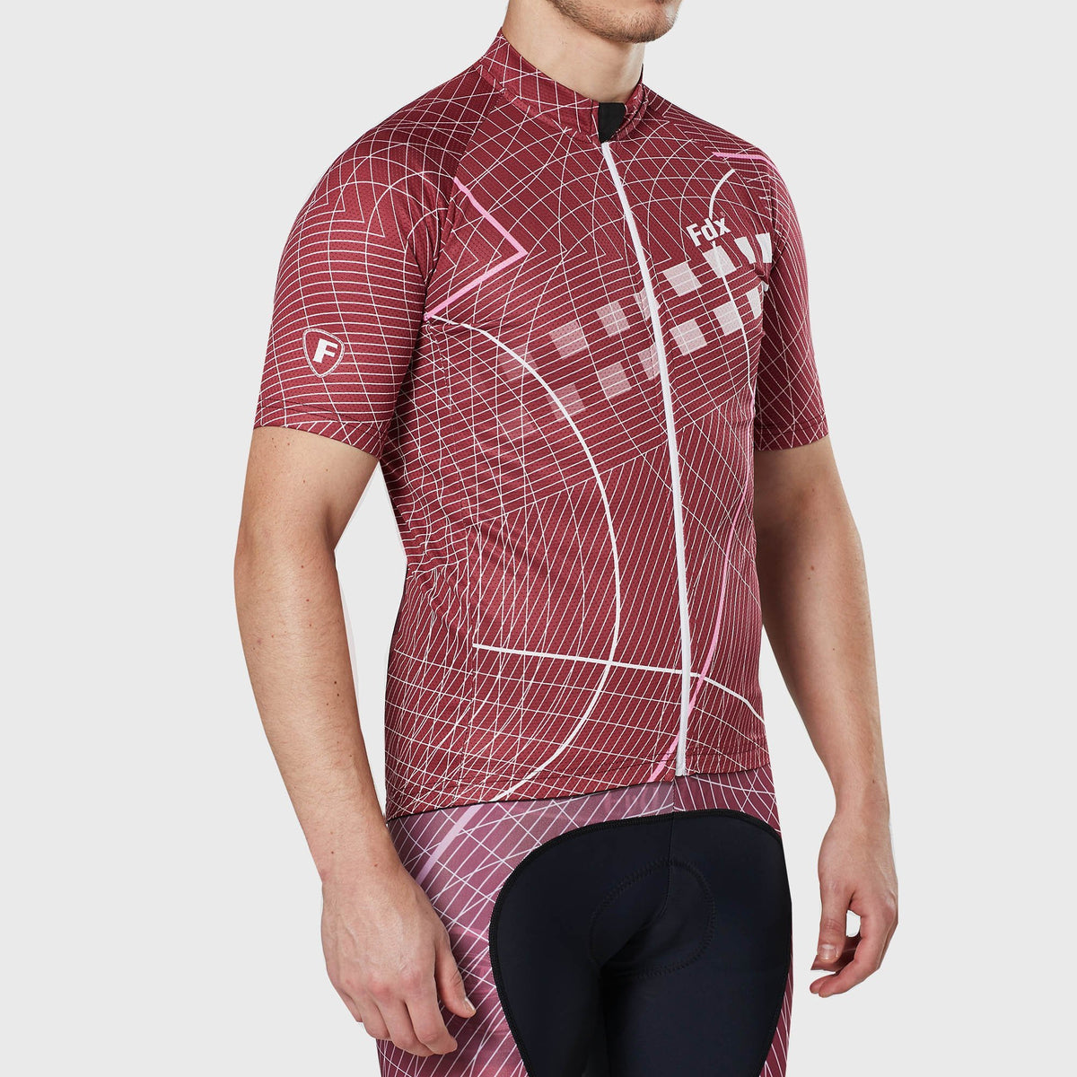 Men’s Red short sleeves Fdx cycling jersey breathable summer biking top, lightweight skin friendly half sleeves mesh riding shirt for cycling ,indoor & outdoor 