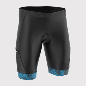 Fdx Men's Black & Blue Gel Padded Cycling Shorts for Summer Best Outdoor Knickers Road Bike Short Length Pants - All Day