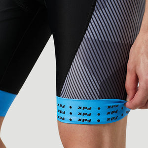 Fdx Men's Black & Blue Gel Padded Cycling Bib Shorts For Summer Best Outdoor Road Bike Short Length Bib - Splinter