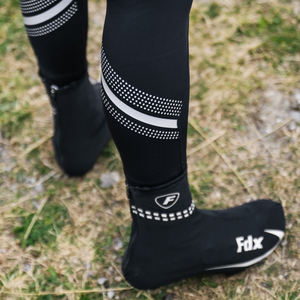 Fdx Unisex Black Cycling Over Shoe Breathable Lightweight Rainproof Hi Viz Reflective Details Men Women Cycling Gear AU