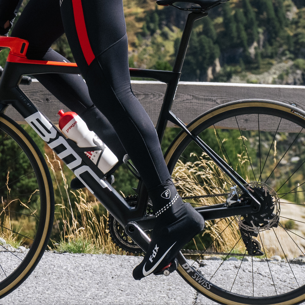 Fdx Black Unisex Cycling Shoe Covers Reflective Winter Thermal Road Bike Boot Overshoes Washable