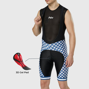 Men’s White Cycling Bib Shorts 3D Gel Padded comfortable biking bibs - Breathable Quick Dry bibs, ultra-light stretchable shorts with pockets