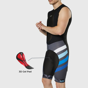 Men’s Blue Cycling Bib Shorts 3D Gel Padded comfortable biking bibs - Breathable Quick Dry bibs, ultra-light stretchable shorts with pockets