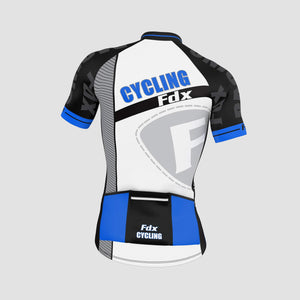 Fdx Apex Blue Men's Short Sleeve Summer Cycling Jersey